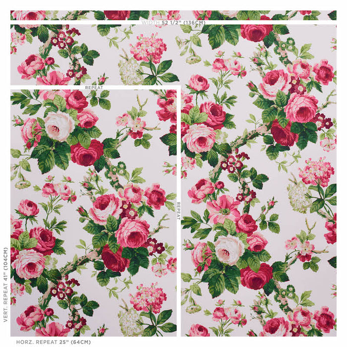 Schumacher Nancy Floral Rose Wallpaper 5010840