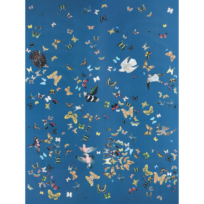 Schumacher Queen's Flight Panel Set Royal Blue Wallpaper 5010861