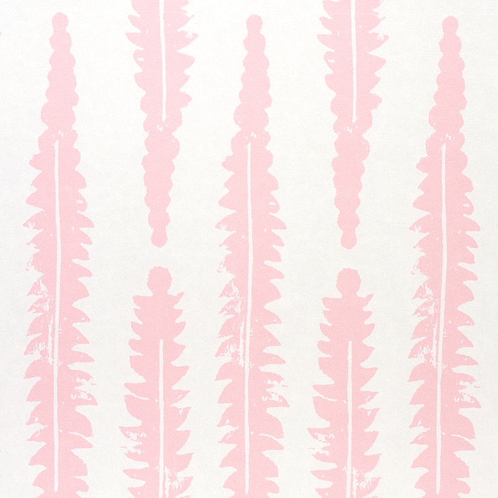 Schumacher Fern Pink Wallpaper 5011110