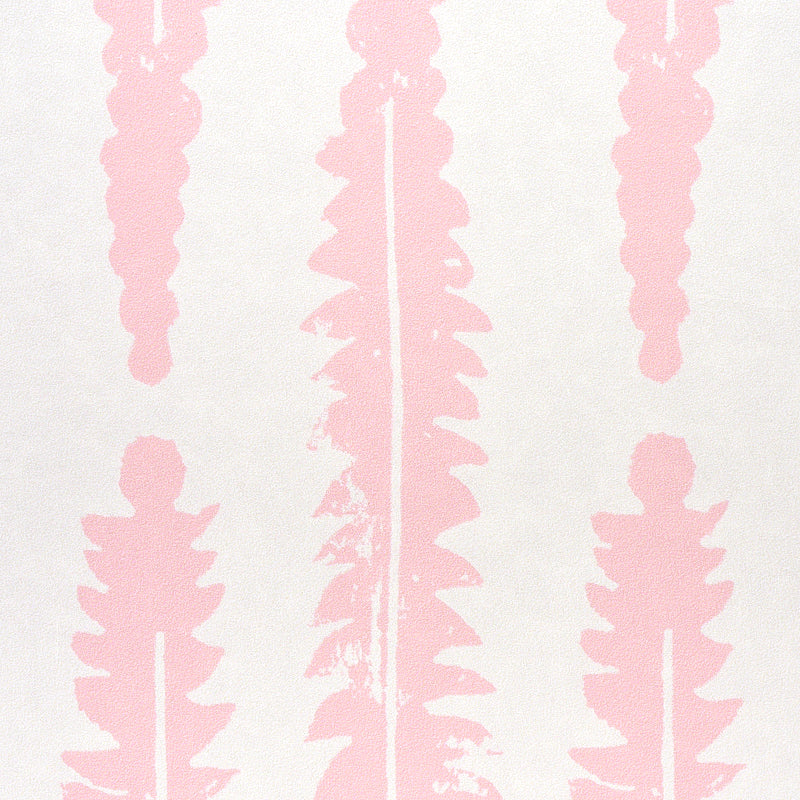 Schumacher Fern Pink Wallpaper 5011110