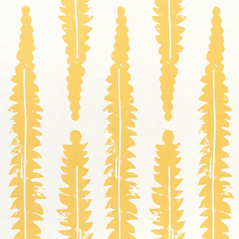 Schumacher Fern Mustard Wallpaper 5011112