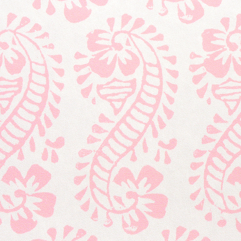 Schumacher Lani Pink Wallpaper 5011122