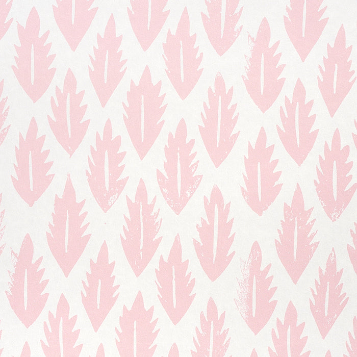 Schumacher Leaf Pink Wallpaper 5011151