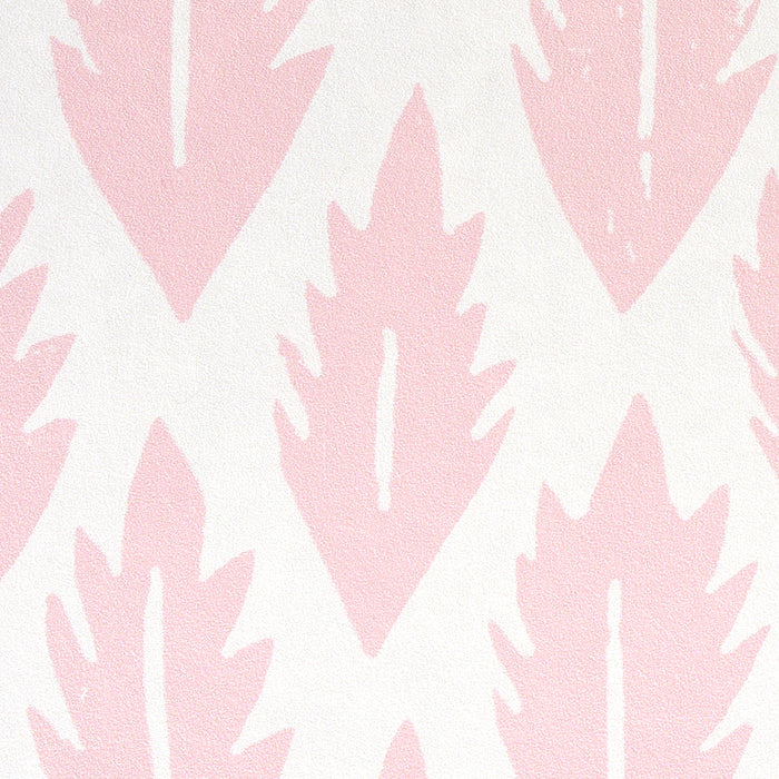 Schumacher Leaf Pink Wallpaper 5011151