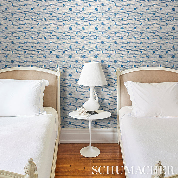 Schumacher Spot & Star Blue Wallpaper 5011170