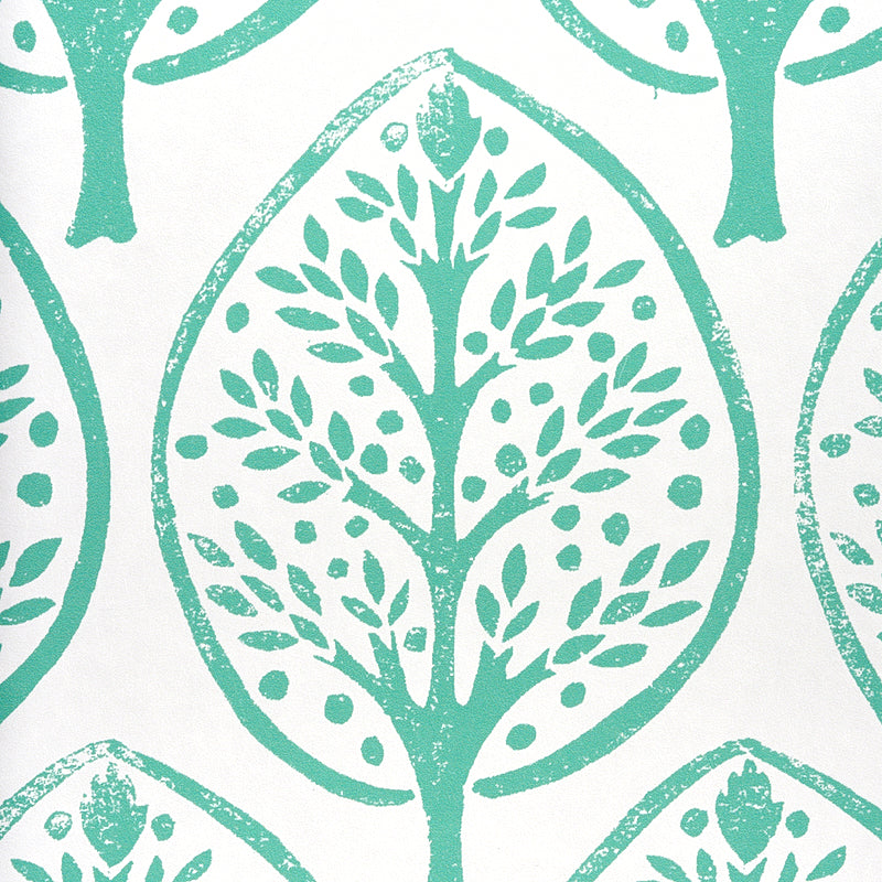 Schumacher Tree Seaglass Wallpaper 5011180