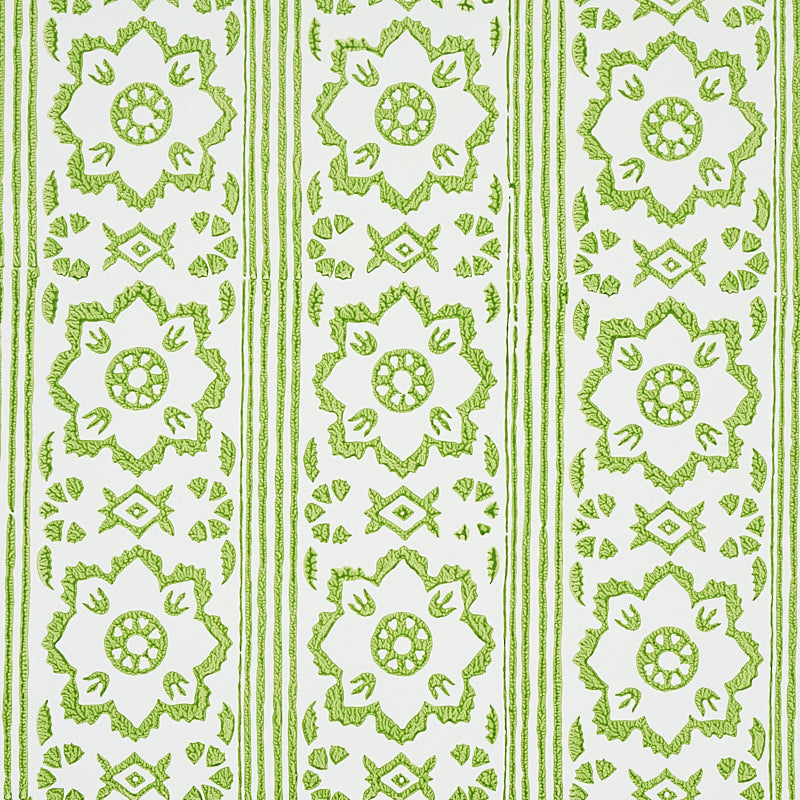 Schumacher Sunda Hand Blocked Print Leaf Wallpaper 5011220