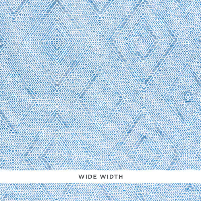 Schumacher Tortola Paperweave Blue Wallpaper Sample 5011250