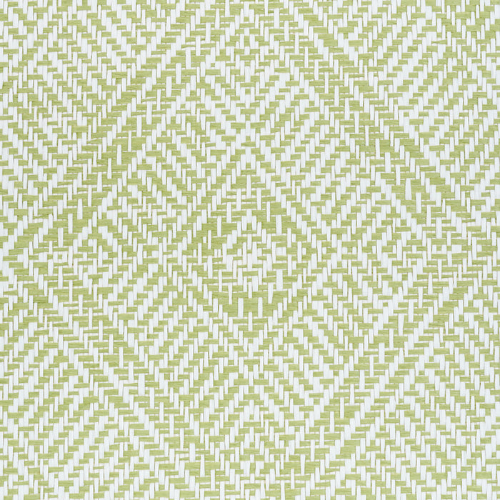 Schumacher Tortola Paperweave Green Wallpaper Sample 5011251