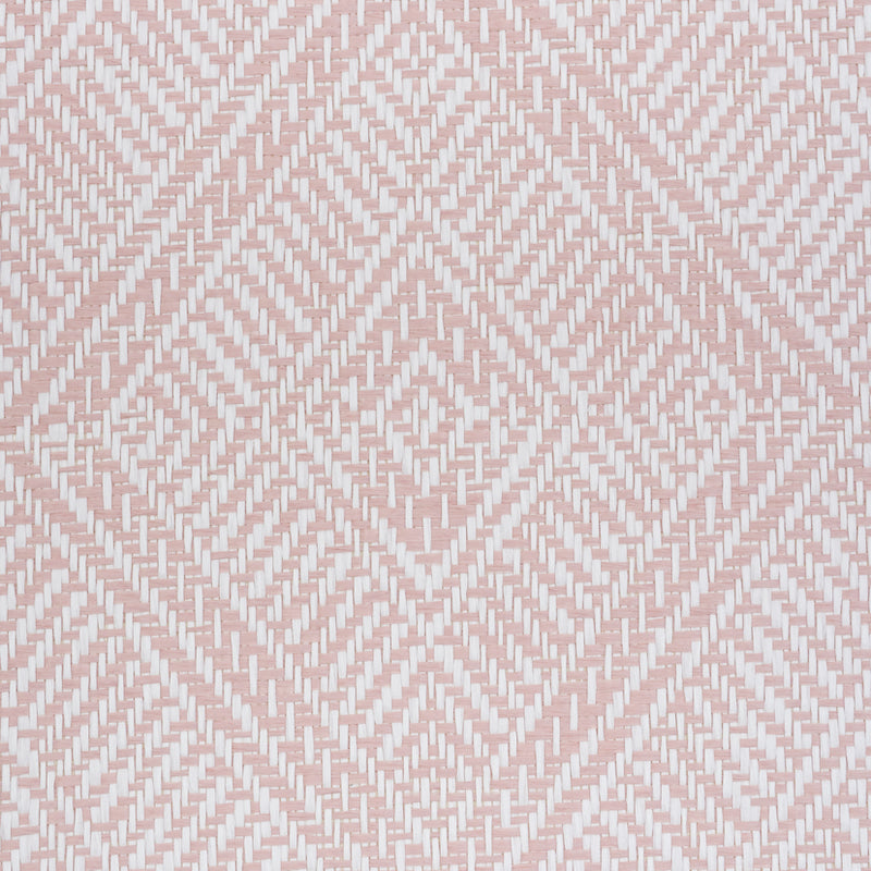 Schumacher Tortola Paperweave Pink Wallpaper 5011252