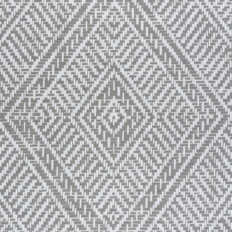 Schumacher Tortola Paperweave Grey Wallpaper Sample 5011253