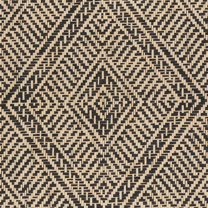 Schumacher Tortola Paperweave Carbon Wallpaper Sample 5011254