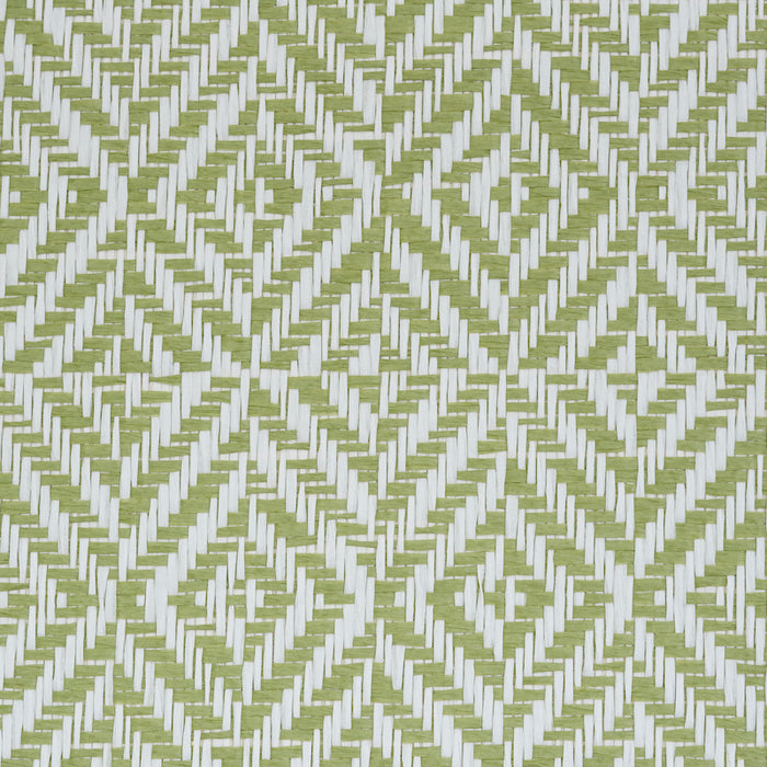 Schumacher Jubilee Paperweave Green Wallpaper Sample 5011270