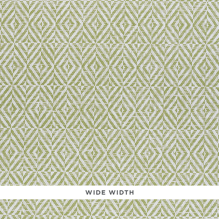 Schumacher Jubilee Paperweave Green Wallpaper Sample 5011270