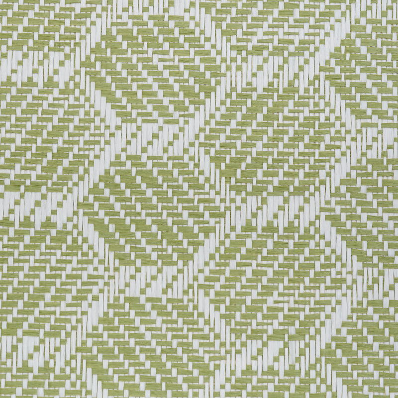 Schumacher Abaco Paperweave Green Wallpaper 5011281