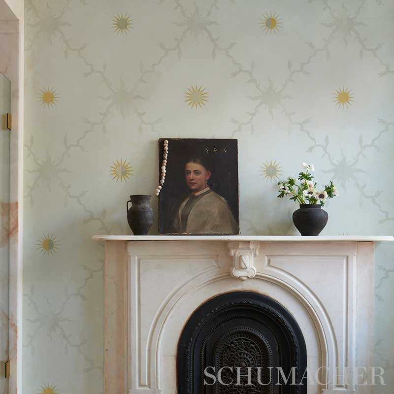 Schumacher Palladio Trellis Neutral Wallpaper 5011371