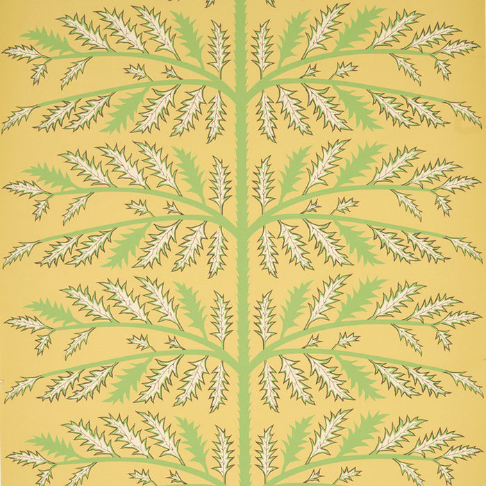 Schumacher Thistle Mustard Wallpaper 5011432