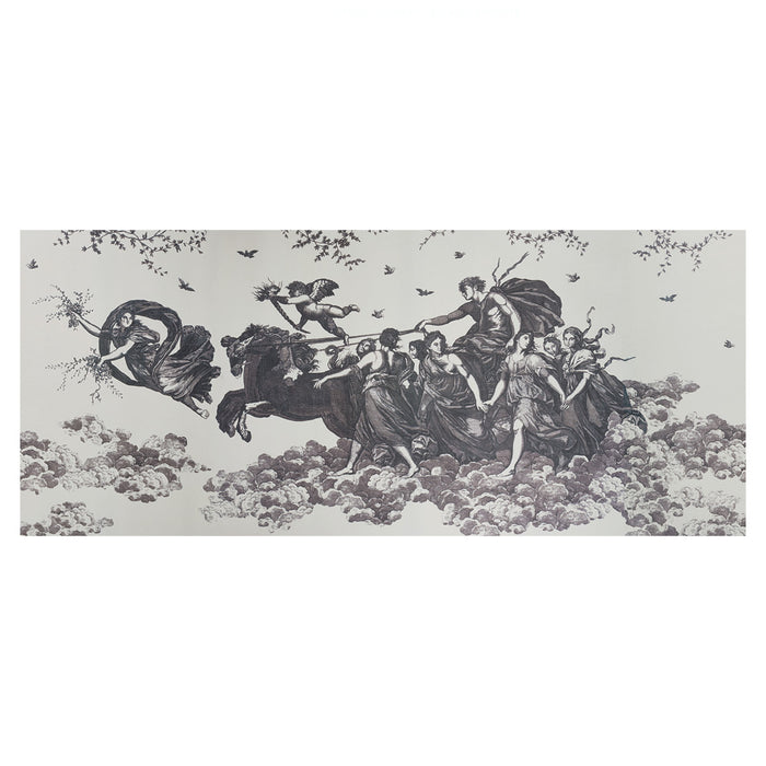 Schumacher Chariot Of Dawn Toile Panel Set Black Wallpaper 5011500