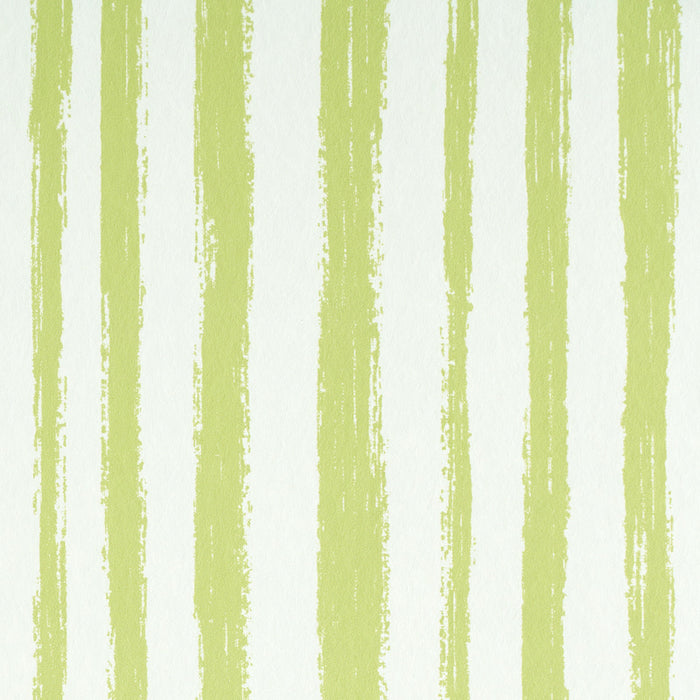 Schumacher Sketched Stripe Green Wallpaper 5011542