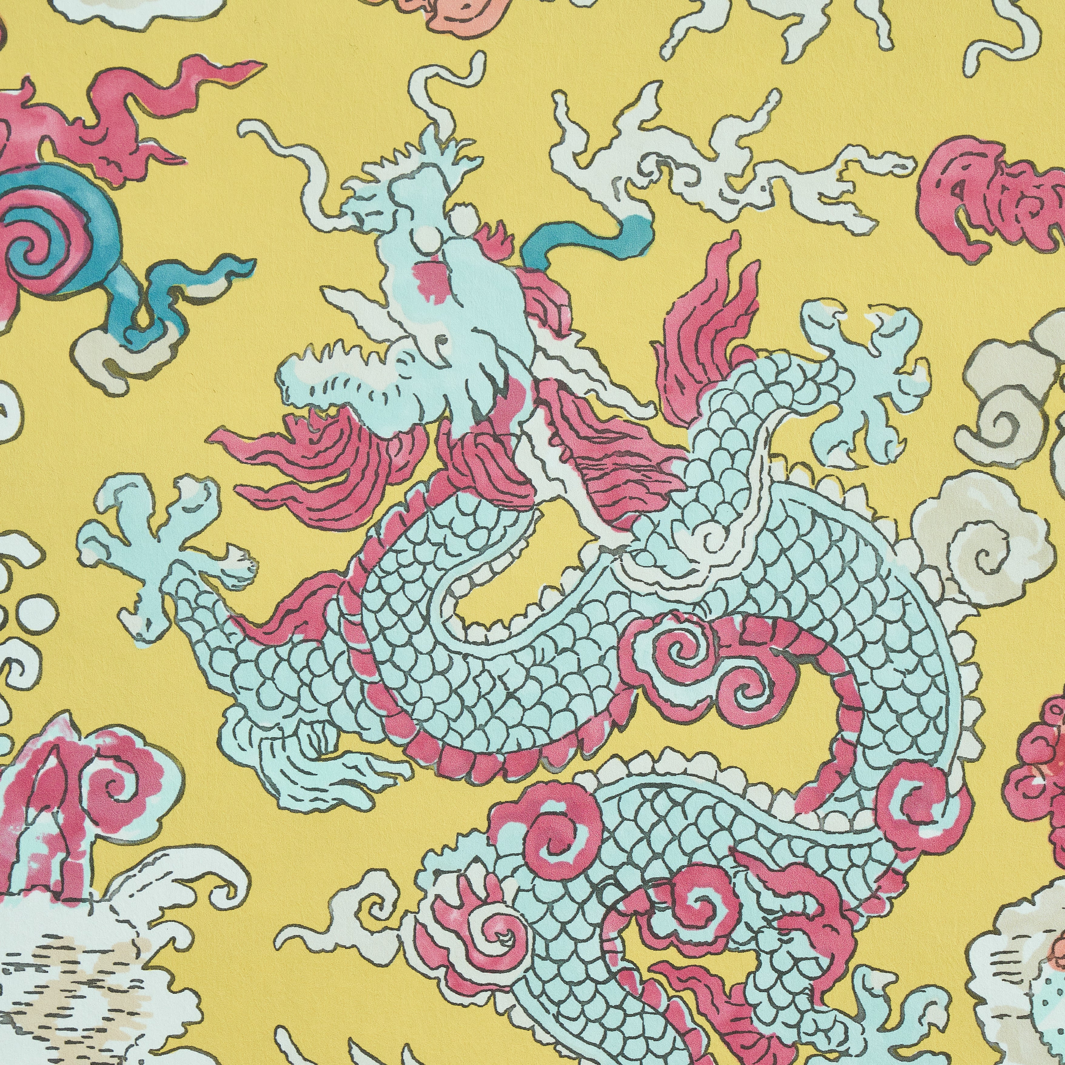 Schumacher Magic Mountain Dragon Yellow Wallpaper 5011592