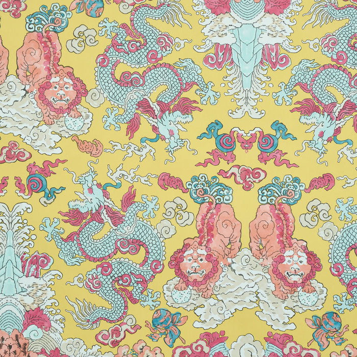 Schumacher Magic Mountain Dragon Yellow Wallpaper 5011592