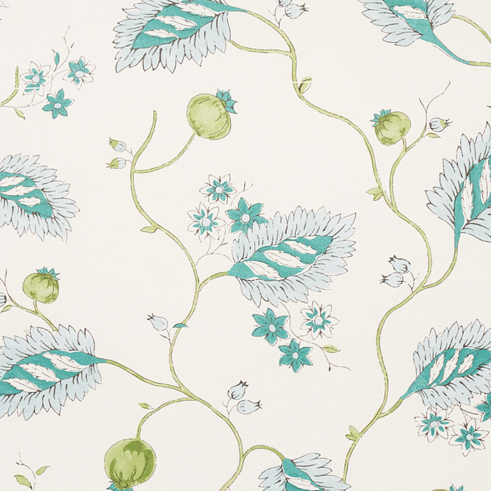 Schumacher Maryam Vine Peacock Wallpaper 5011600