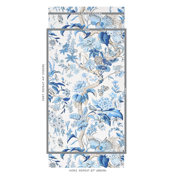 Schumacher Cranley Garden Blue Wallpaper 5011720