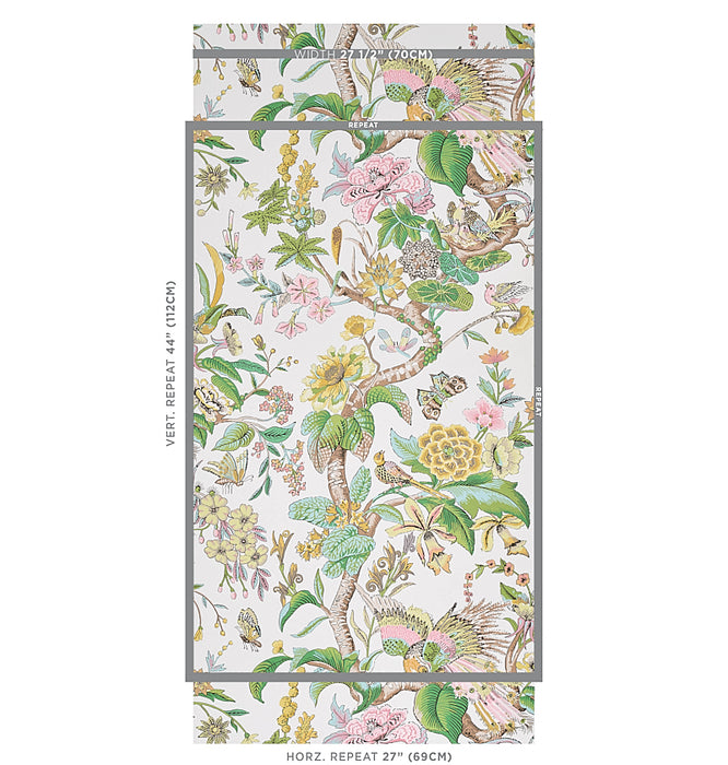 Schumacher Cranley Garden Pink Wallpaper 5011721