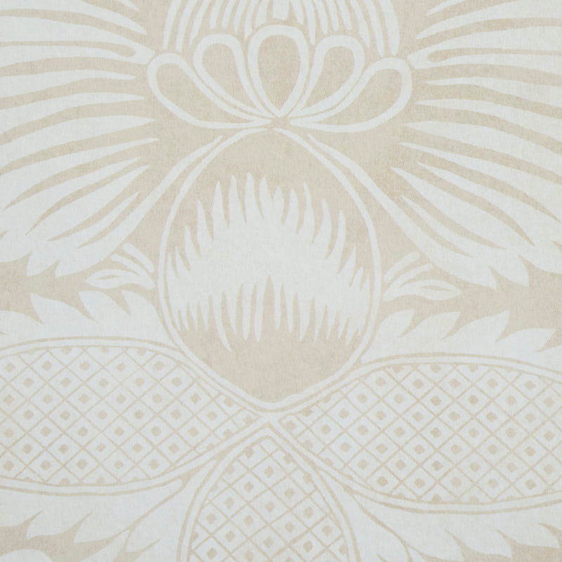 Schumacher Villandry Damask Print Neutral Wallpaper 5011751