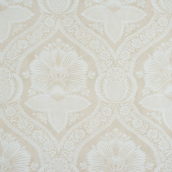 Schumacher Villandry Damask Print Neutral Wallpaper 5011751