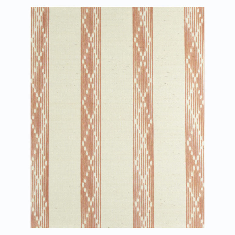 Schumacher Sequoia Stripe Sisal Russet Wallpaper 5011810