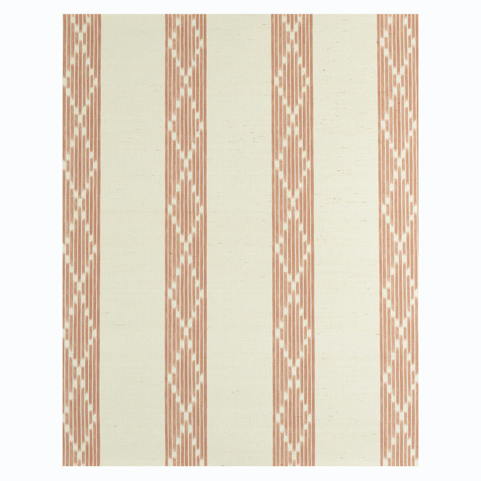 Schumacher Sequoia Stripe Sisal Russet Wallpaper 5011810