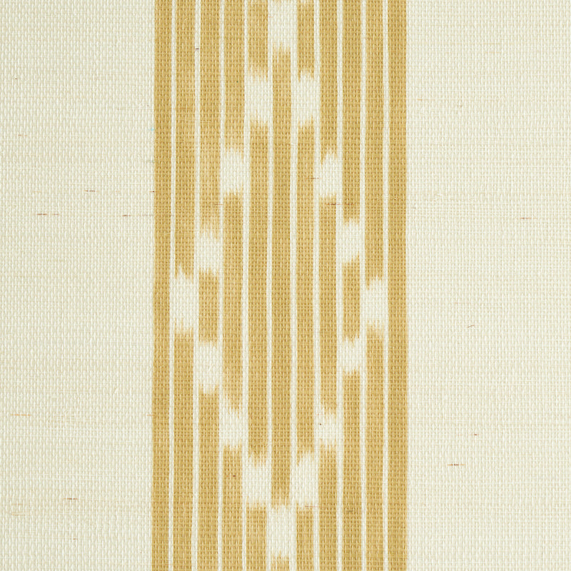 Schumacher Sequoia Stripe Sisal Ochre Wallpaper 5011811