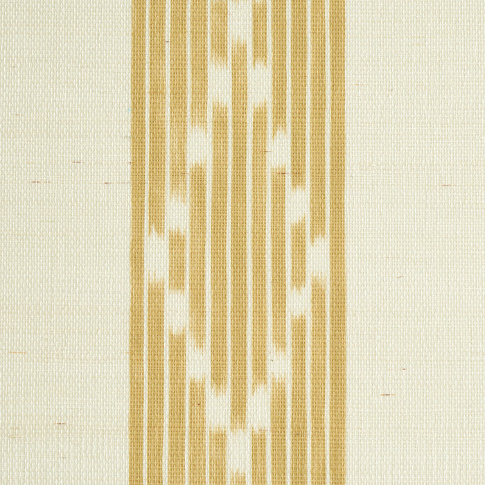 Schumacher Sequoia Stripe Sisal Ochre Wallpaper 5011811