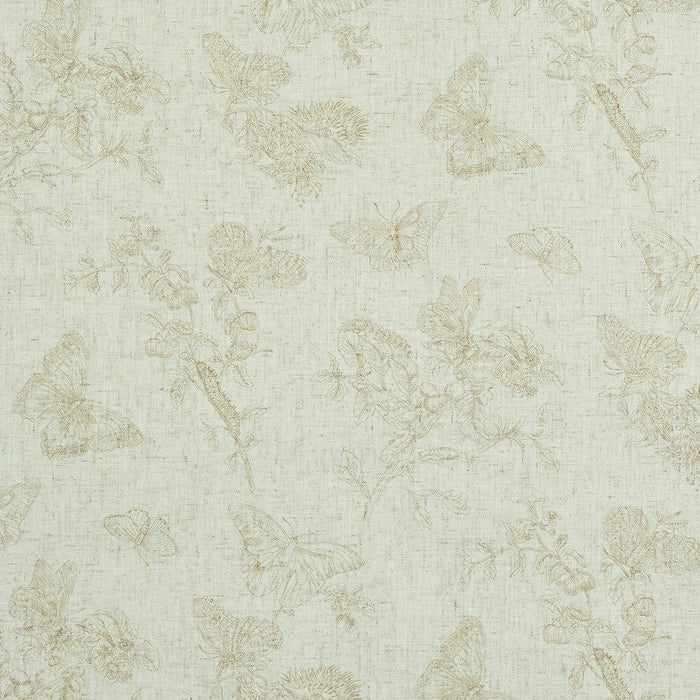 Schumacher Baudin Butterfly Linen Natural Wallpaper 5011832