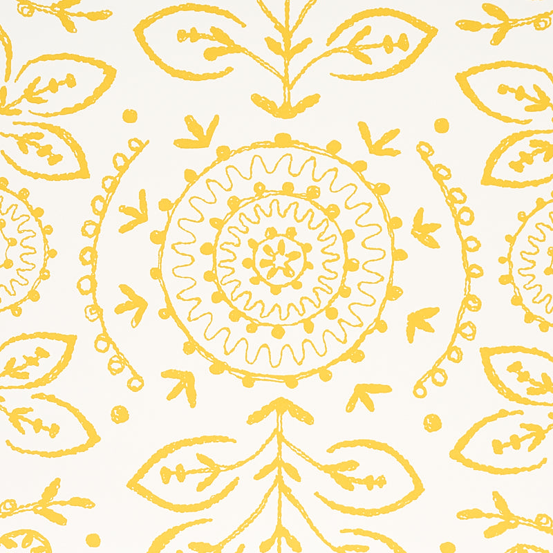 Schumacher Tiana Yellow Wallpaper 5011842