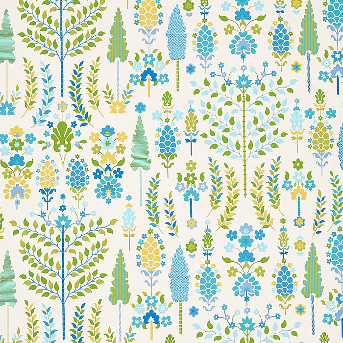 Schumacher Desna Peacock Wallpaper 5011850