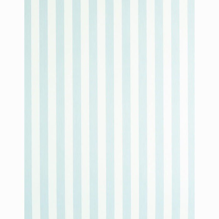 Schumacher Edwin Stripe Medium Sky Wallpaper 5011880