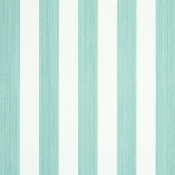 Schumacher Edwin Stripe Medium Seaglass Wallpaper 5011883