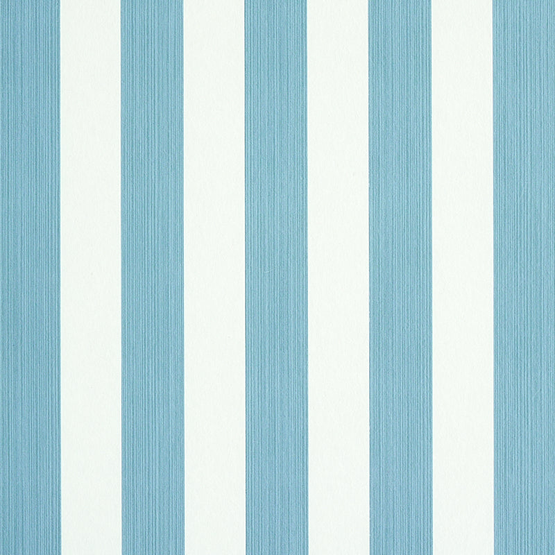 Schumacher Edwin Stripe Medium Slate Wallpaper 5011885