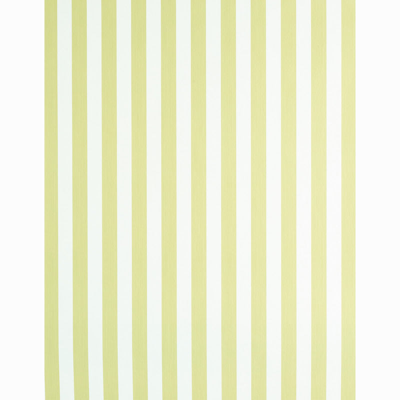 Schumacher Edwin Stripe Medium Citron Wallpaper 5011888