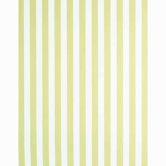 Schumacher Edwin Stripe Medium Citron Wallpaper 5011888