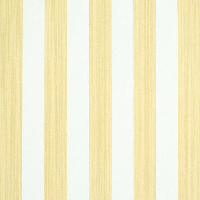 Schumacher Edwin Stripe Medium Buttercup Wallpaper 5011890