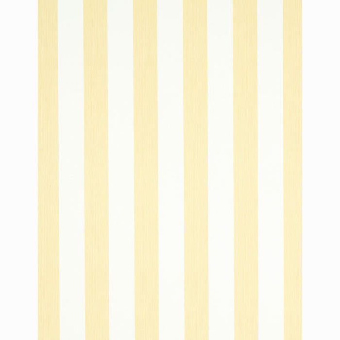 Schumacher Edwin Stripe Wide Buttercup Wallpaper 5011910