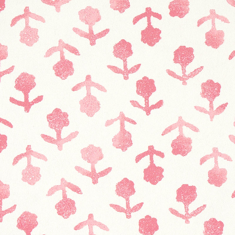 Schumacher Beatriz Pink Wallpaper 5011940