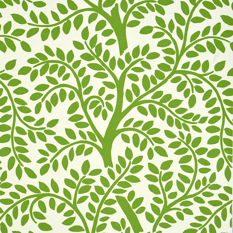 Schumacher Temple Garden II Green Wallpaper 5011960