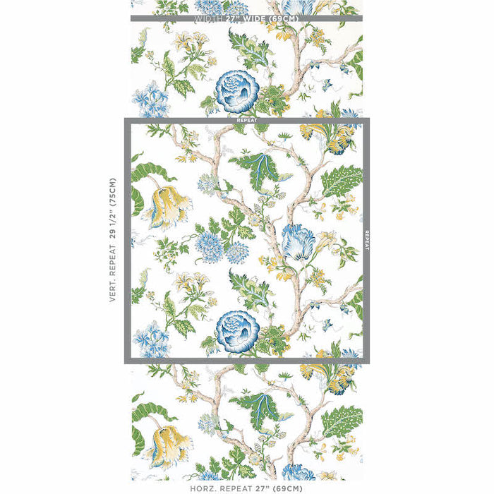 Schumacher Josephine Blue Wallpaper 5012010