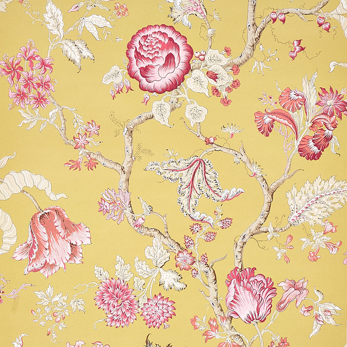 Schumacher Josephine Ochre Wallpaper 5012011