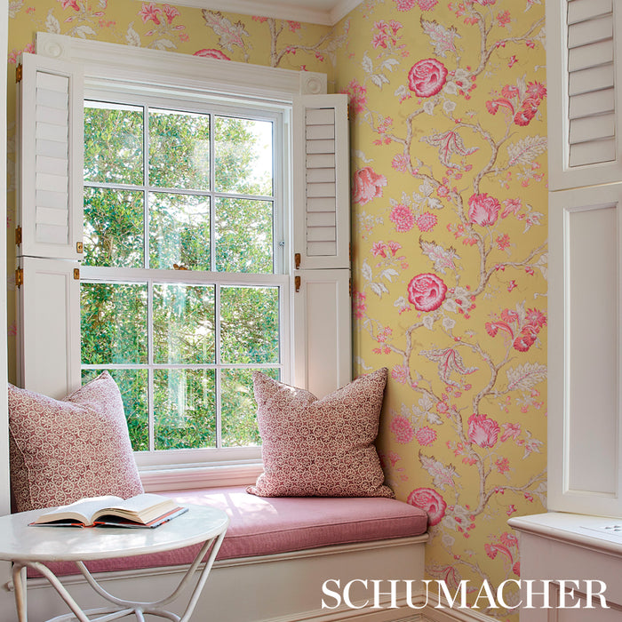 Schumacher Josephine Pink Wallpaper 5012012