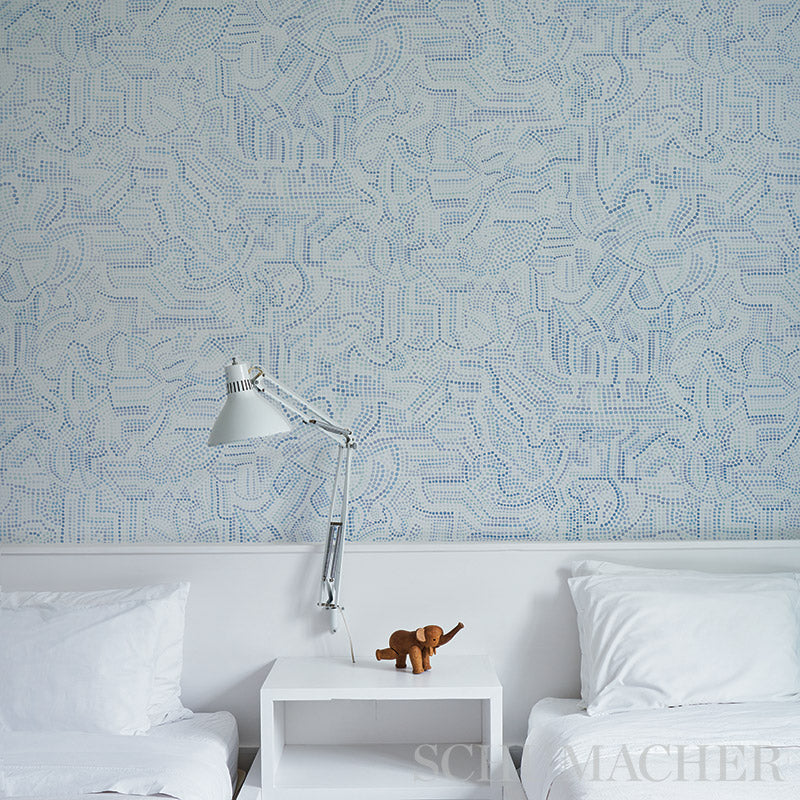 Schumacher Galina Blues Wallpaper 5012020